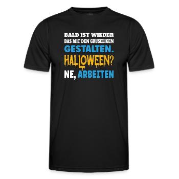Bientôt, ce sera à nouveau celui avec les figures effrayantes - T-shirt sport Homme - noir - Devant - AI Model Male 178 dark (178cm)