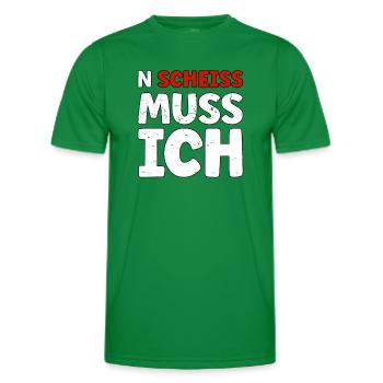 N Scheiss muss ich - Männer Funktions-T-Shirt - Kelly Green - Vorne - AI Model Male 178 dark (178cm)
