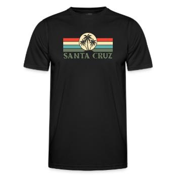 Santa Cruz, Californie, Californie - T-shirt sport Homme - noir - Devant - AI Model Male 178 dark (178cm)