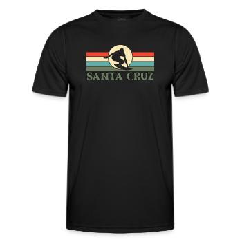 Santa Cruz CA Kalifornien - Männer Funktions-T-Shirt - Schwarz - Vorne - AI Model Male 178 dark (178cm)