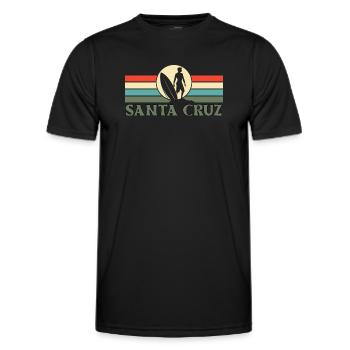 Santa Cruz, Californie, Californie - T-shirt sport Homme - noir - Devant - AI Model Male 178 dark (178cm)