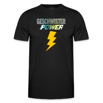 Sibling Power - Men's Functional T-Shirt - black - Front - AI Model Male 178 dark (178cm)