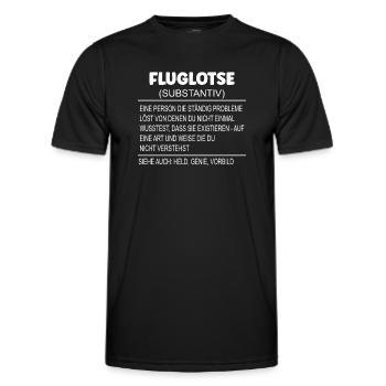 Wörterbuch Erklärung ZAHNARZT Held, Genie, Vorbild - Männer Funktions-T-Shirt - Schwarz - Vorne - AI Model Male 178 dark (178cm)