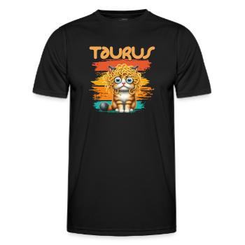Zodiaque - Zodiaque - Tauraus - Taureau - T-shirt sport Homme - noir - Devant - AI Model Male 178 dark (178cm)