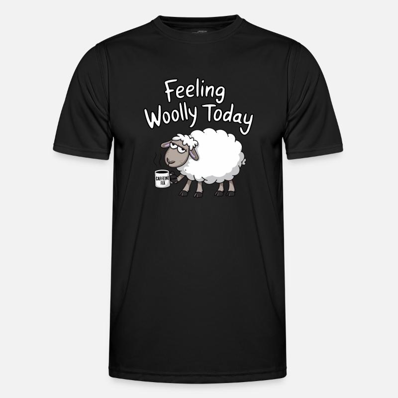 Feeling Woolly today - Männer Funktions-T-Shirt - Schwarz