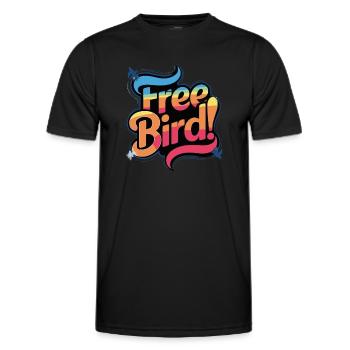 Free Bird - frei wie ein Vogel - T-shirt sport Homme - noir - Devant - AI Model Male 178 dark (178cm)