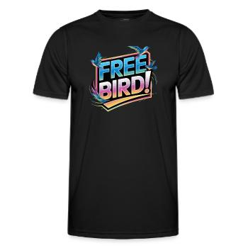 Free Bird - frei wie ein Vogel - T-shirt sport Homme - noir - Devant - AI Model Male 178 dark (178cm)