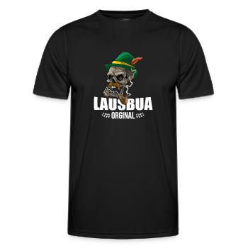 Lausbua Lederhosen - Männer Funktions-T-Shirt - Schwarz - Vorne - AI Model Male 178 dark (178cm)