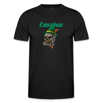 Lausbua Lederhosen - Männer Funktions-T-Shirt - Schwarz - Vorne - AI Model Male 178 dark (178cm)