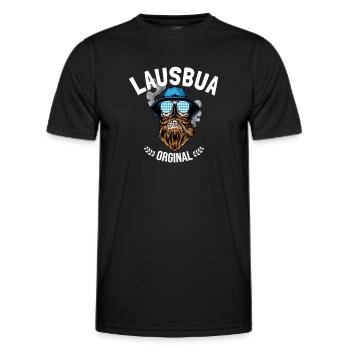 Lausbua Lederhosen - Männer Funktions-T-Shirt - Schwarz - Vorne - AI Model Male 178 dark (178cm)
