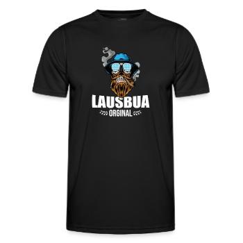 Lausbua Lederhosen - Männer Funktions-T-Shirt - Schwarz - Vorne - AI Model Male 178 dark (178cm)