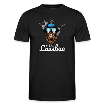 Lausbua Lederhosen - Männer Funktions-T-Shirt - Schwarz - Vorne - AI Model Male 178 dark (178cm)