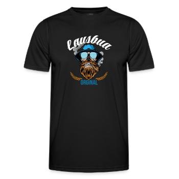Lausbua Lederhosen - Männer Funktions-T-Shirt - Schwarz - Vorne - AI Model Male 178 dark (178cm)