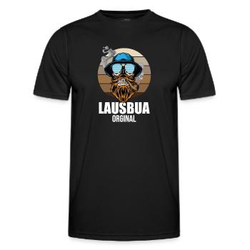 Lausbua Lederhosen - Männer Funktions-T-Shirt - Schwarz - Vorne - AI Model Male 178 dark (178cm)