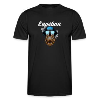 Lausbua Lederhosen - Männer Funktions-T-Shirt - Schwarz - Vorne - AI Model Male 178 dark (178cm)