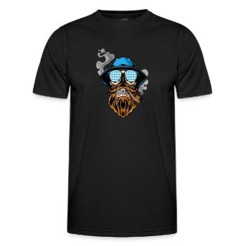 Lausbua Lederhosen - Männer Funktions-T-Shirt - Schwarz - Vorne - AI Model Male 178 dark (178cm)
