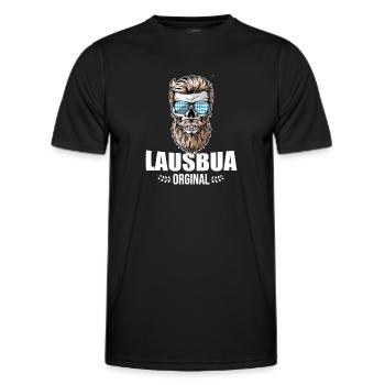 Lausbua Lederhosen - Männer Funktions-T-Shirt - Schwarz - Vorne - AI Model Male 178 dark (178cm)