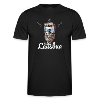 Lausbua Lederhosen - Männer Funktions-T-Shirt - Schwarz - Vorne - AI Model Male 178 dark (178cm)