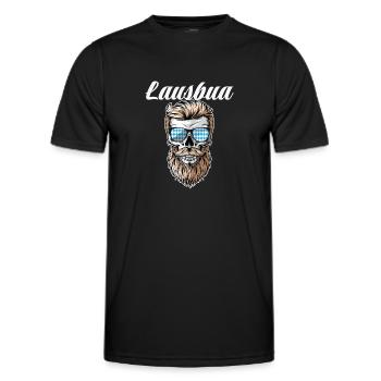 Lausbua Lederhosen - Männer Funktions-T-Shirt - Schwarz - Vorne - AI Model Male 178 dark (178cm)