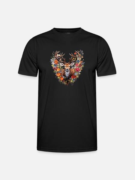 Replacement dirndl deer antlers deer - Men's Functional T-Shirt - black