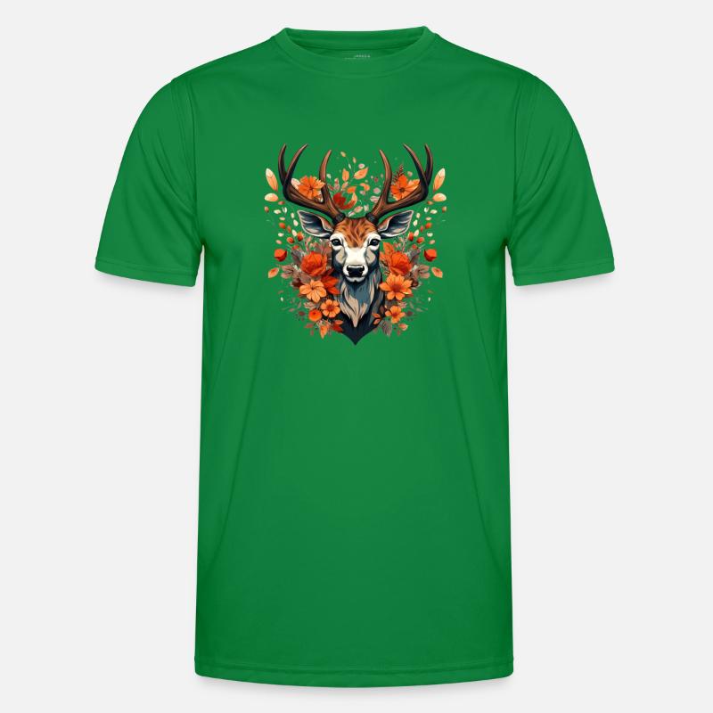 Ersatz Dirndl Hirschgeweih Hirsch Männer Funktions-T-Shirt
