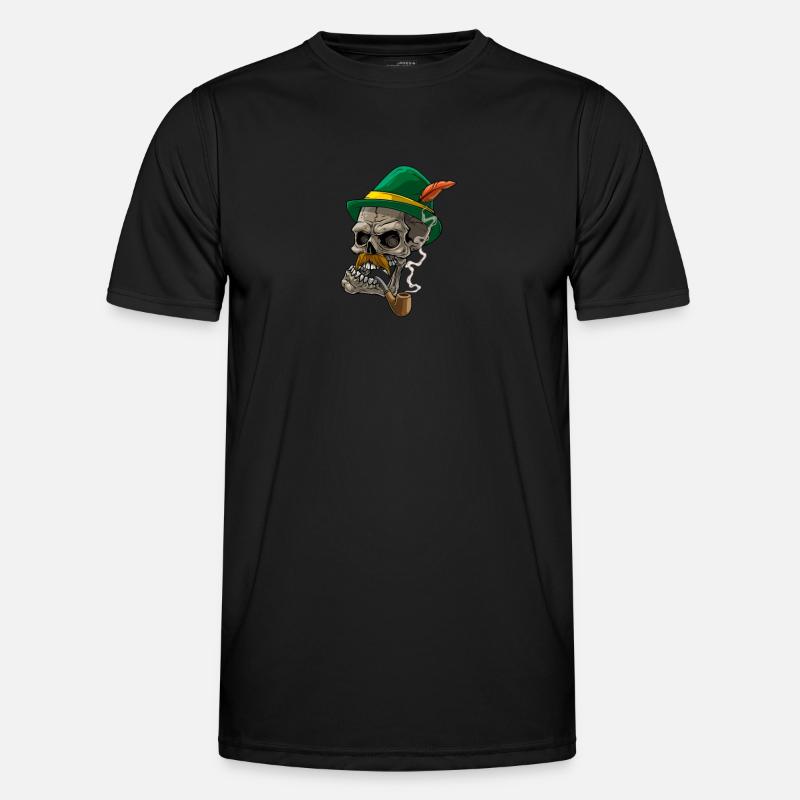 Lausbua Lausbub Lederhosen Trachten - Men's Functional T-Shirt - black