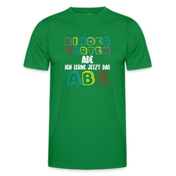 Kinder Kindergarten Ade Hallo Schule 2024 Lustiger - Männer Funktions-T-Shirt - Kelly Green - Vorne - AI Model Male 178 dark (178cm)