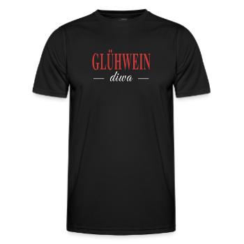 Glühwein Christmas Weihnachten Weihnachtsmarkt - Männer Funktions-T-Shirt - Schwarz - Vorne - AI Model Male 178 dark (178cm)