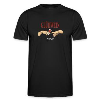 Glühwein Christmas Weihnachten Weihnachtsmarkt - Männer Funktions-T-Shirt - Schwarz - Vorne - AI Model Male 178 dark (178cm)