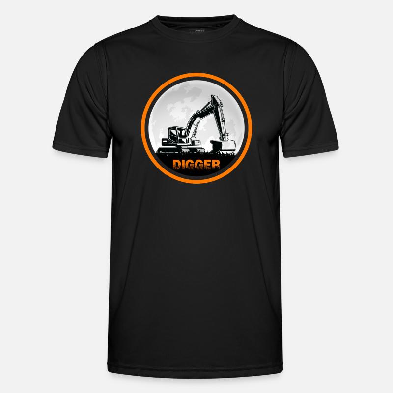 Baggerfahrer Bagger "Digger" Baggerschaufel - Männer Funktions-T-Shirt - Schwarz