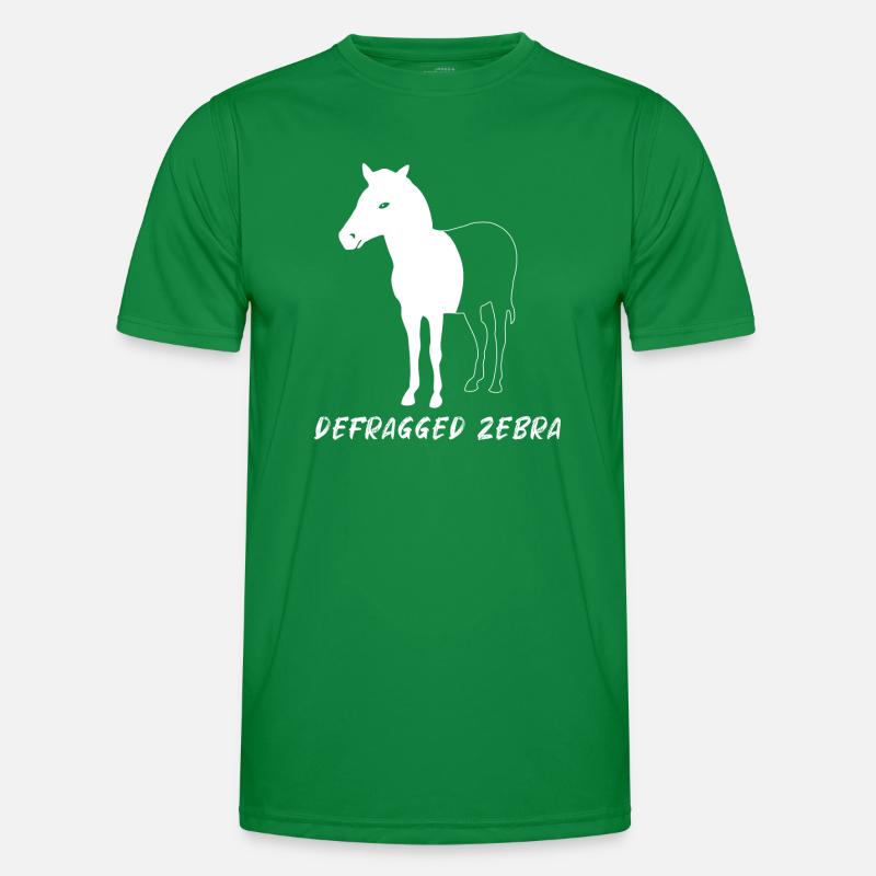 Defragged Zebra Admin Geek Programmierer Geschenk Männer Funktions-T-Shirt