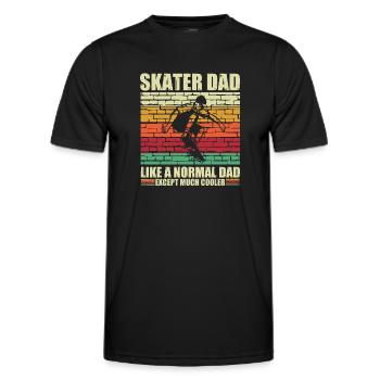 Skater Vater Vintage Skateboard Longboard Halfpipe - Männer Funktions-T-Shirt - Schwarz - Vorne - AI Model Male 178 dark (178cm)