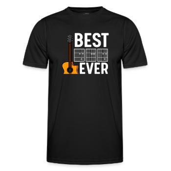 Best Dad Ever Gitarre Vater Gitarrist Musiker - Männer Funktions-T-Shirt - Schwarz - Vorne - AI Model Male 178 dark (178cm)