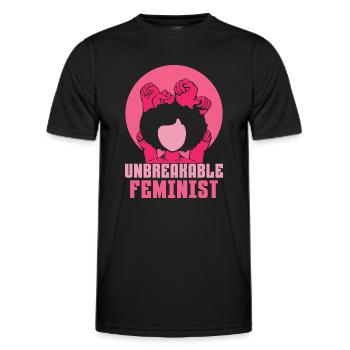 Ubreakable feminist - Männer Funktions-T-Shirt - Schwarz - Vorne - AI Model Male 178 dark (178cm)
