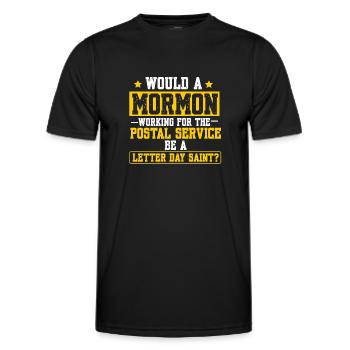 Mormonen Jesus Christen Gott Religion Kreuz Glaube - Männer Funktions-T-Shirt - Schwarz - Vorne - AI Model Male 178 dark (178cm)