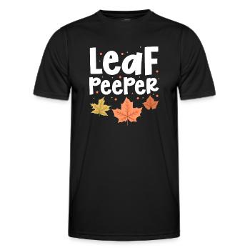 Leaf Peeper Peeping Autumn Fall Season Leaves - Männer Funktions-T-Shirt - Schwarz - Vorne - AI Model Male 178 dark (178cm)
