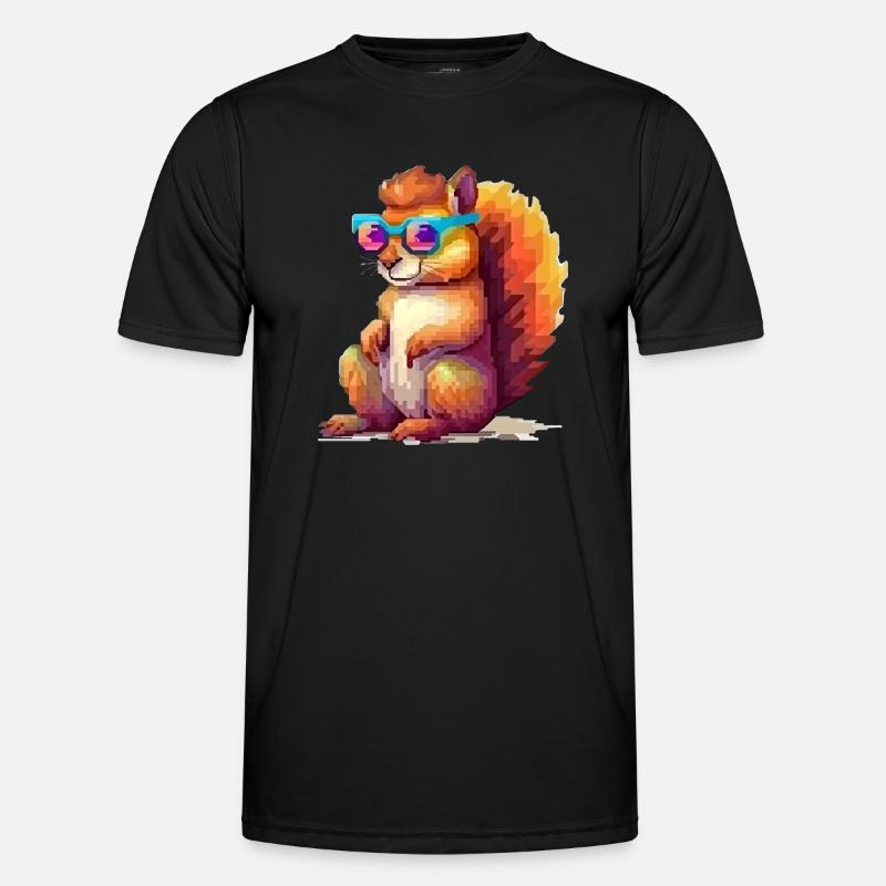 Pixulo das Eichhörnchen - Männer Funktions-T-Shirt - Schwarz