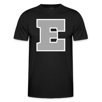 Buchstabe e sport - Männer Funktions-T-Shirt - Schwarz - Vorne - AI Model Male 178 dark (178cm)