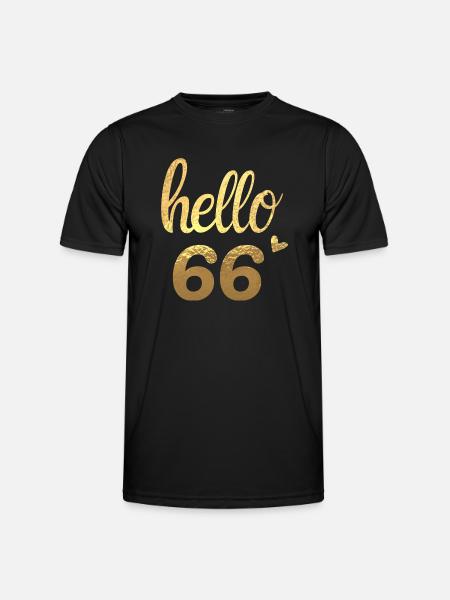 Hello 66 gold - Men's Functional T-Shirt - black