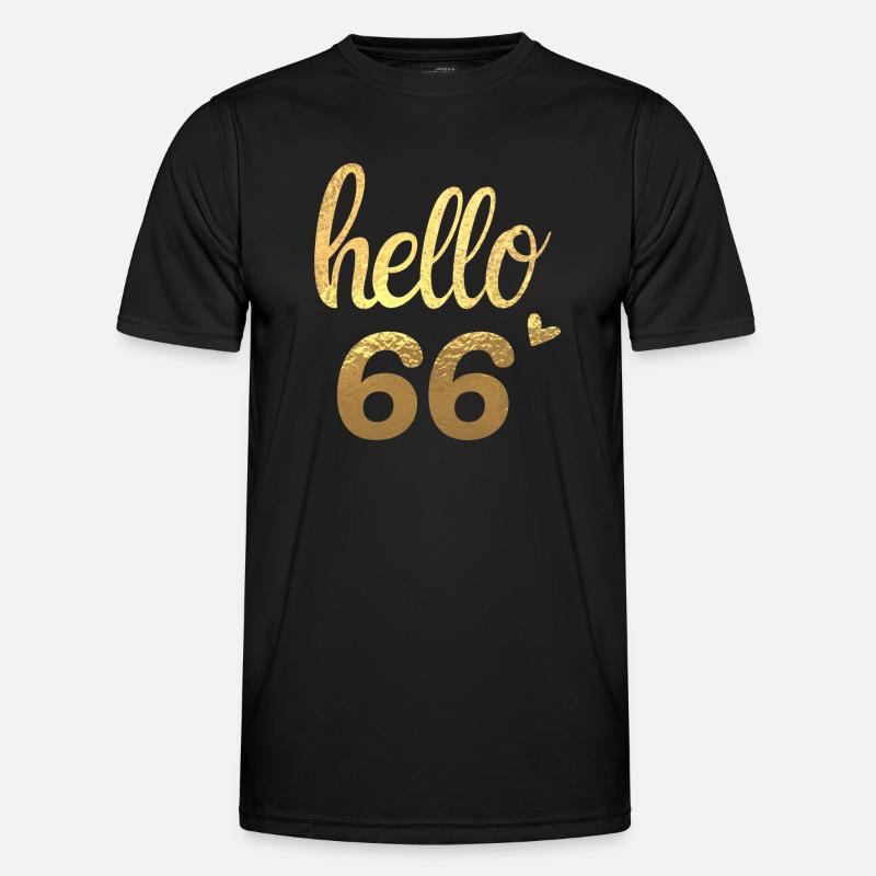 Hello 66 gold - Men's Functional T-Shirt - black