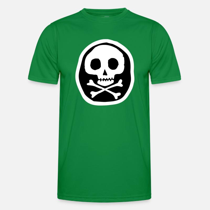Schädel & Knochen Männer Funktions-T-Shirt