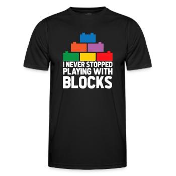 Brick Builder Brick Building Master Builder - Men's Functional T-Shirt - black - Front - AI Model Male 178 dark (178cm)