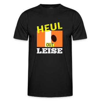 Tennis - Heul leise - Männer Funktions-T-Shirt - Schwarz - Vorne - AI Model Male 178 dark (178cm)