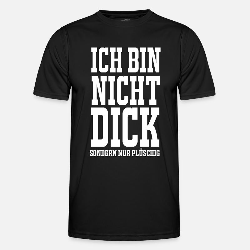 Ich bin nicht dick - Männer Funktions-T-Shirt - Schwarz