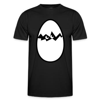 Ei mit Küken - Männer Funktions-T-Shirt - Schwarz - Vorne - AI Model Male 178 dark (178cm)