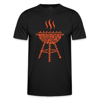 Grill BBQ Barbecue Grill Master Grilling Father - T-shirt sport Homme - noir - Devant - AI Model Male 178 dark (178cm)