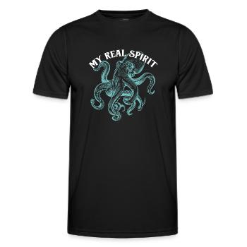Oktopus ist mein Lieblingstier mein Spirit - Männer Funktions-T-Shirt - Schwarz - Vorne - AI Model Male 178 dark (178cm)