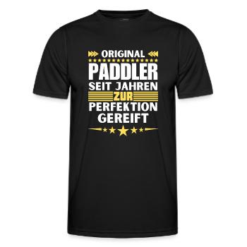 Paddlers matured to perfection - Men's Functional T-Shirt - black - Front - AI Model Male 178 dark (178cm)