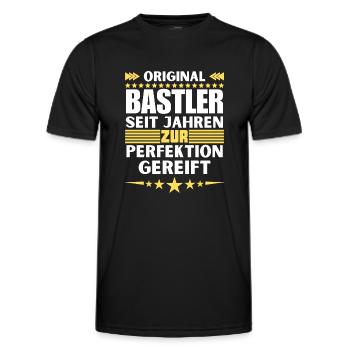 Crafters matured to perfection - Men's Functional T-Shirt - black - Front - AI Model Male 178 dark (178cm)