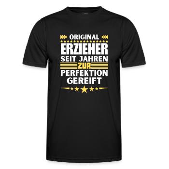 Educators Matured to Perfection - Men's Functional T-Shirt - black - Front - AI Model Male 178 dark (178cm)
